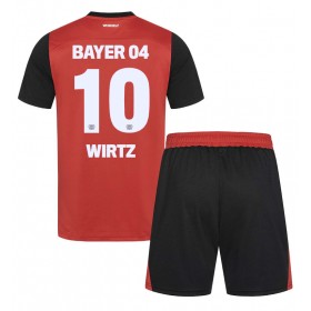 Dětské fotbalový komplet Bayer Leverkusen Florian Wirtz #10 Domácí košile 2024-25 Krátkým Rukávem